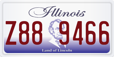 IL license plate Z889466