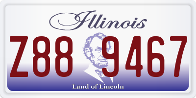 IL license plate Z889467