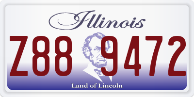 IL license plate Z889472