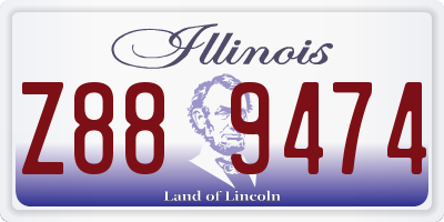 IL license plate Z889474