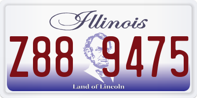 IL license plate Z889475
