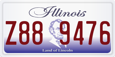 IL license plate Z889476
