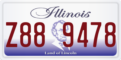 IL license plate Z889478