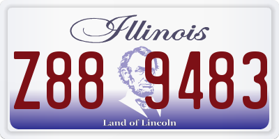 IL license plate Z889483