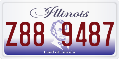 IL license plate Z889487