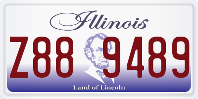 IL license plate Z889489