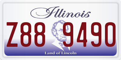 IL license plate Z889490