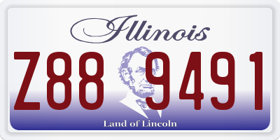 IL license plate Z889491