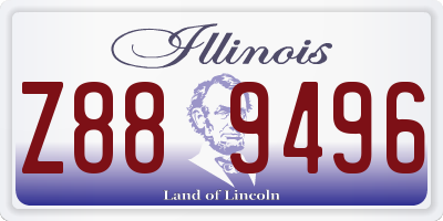 IL license plate Z889496