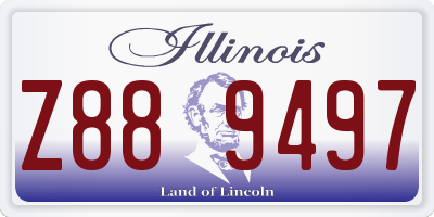 IL license plate Z889497