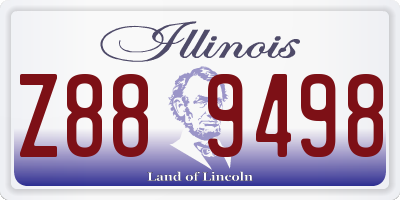 IL license plate Z889498