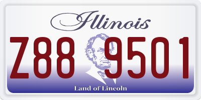 IL license plate Z889501