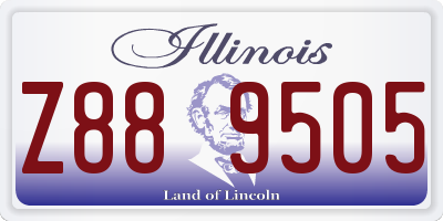 IL license plate Z889505