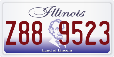 IL license plate Z889523