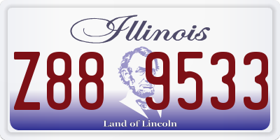 IL license plate Z889533