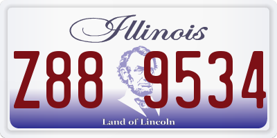 IL license plate Z889534