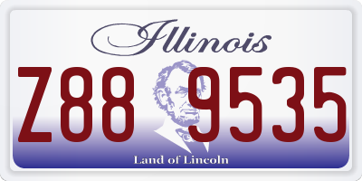 IL license plate Z889535