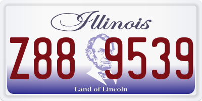 IL license plate Z889539