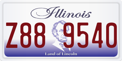 IL license plate Z889540