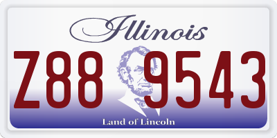 IL license plate Z889543