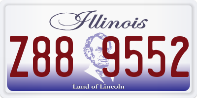 IL license plate Z889552