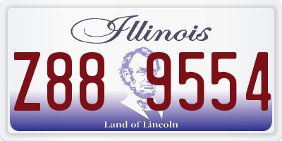 IL license plate Z889554