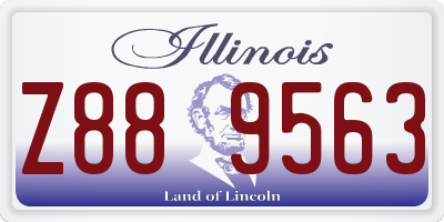 IL license plate Z889563