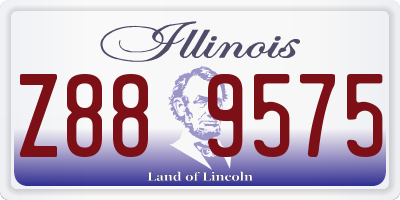 IL license plate Z889575