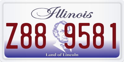 IL license plate Z889581