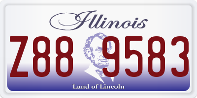 IL license plate Z889583
