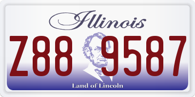 IL license plate Z889587