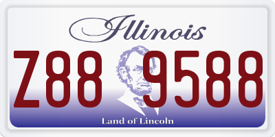 IL license plate Z889588