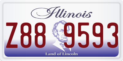 IL license plate Z889593