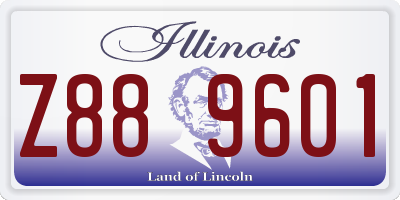 IL license plate Z889601