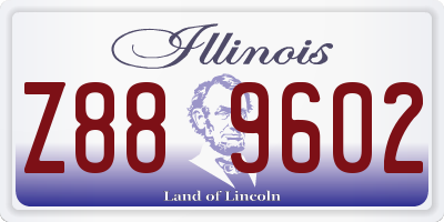IL license plate Z889602