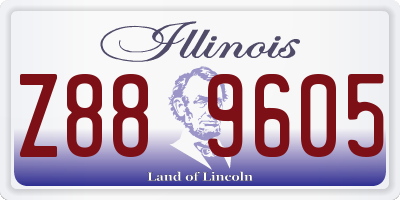 IL license plate Z889605