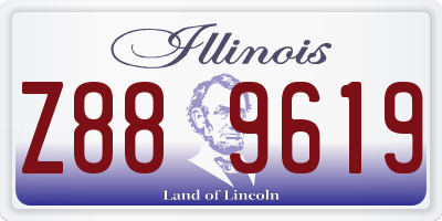 IL license plate Z889619