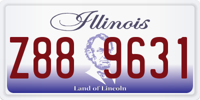 IL license plate Z889631