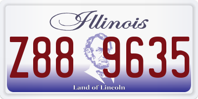 IL license plate Z889635