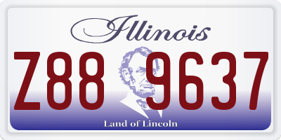 IL license plate Z889637
