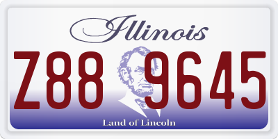 IL license plate Z889645