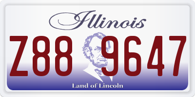 IL license plate Z889647