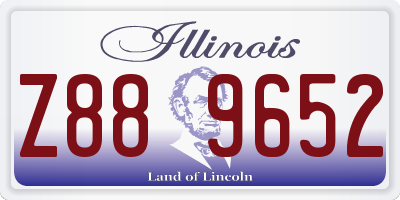 IL license plate Z889652