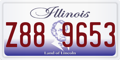 IL license plate Z889653