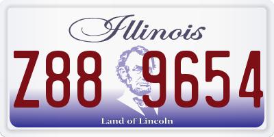 IL license plate Z889654