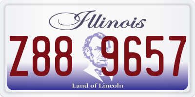 IL license plate Z889657