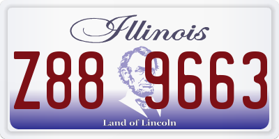 IL license plate Z889663