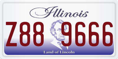 IL license plate Z889666