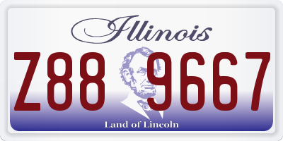 IL license plate Z889667