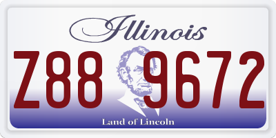 IL license plate Z889672
